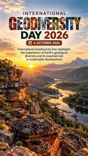 🌎 International Geodiversity Day 2026 📅 6 October 2026 International Geodiversity Day highlights the importance of Earth’s geological diversity and its essential role in sustainable development.… | Rajeev Kunchan