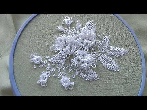 The Easiest Way to Tat a Flower | Beautiful Embroidery Design