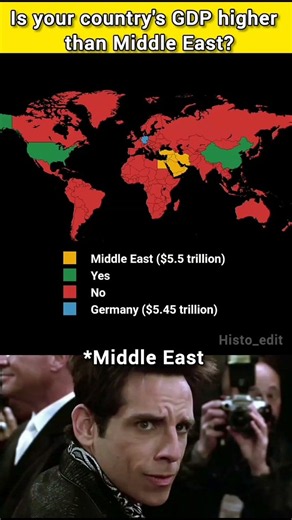 Is your country's GDP higher than Middle East? #mapping #geography #map