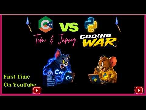 C++ vs Python: Hello World Program | Coding Shorts #coding #javascript #python#tom and jerry show
