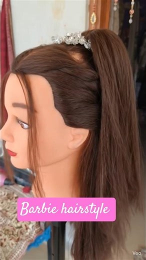 Barbie hairstyle ❤️💕🩷#hairstyle #barbie #youtubeshorts