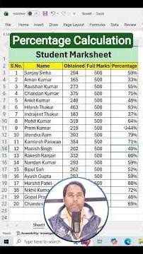 ✅ Percentage Calculation in Excel #excelhacks