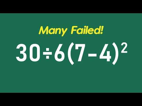 30÷6(7-4)^2 = ❓ | This Simple Math Question Stumps Everyone! | PEMDAS Quiz
