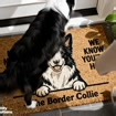 Funny German Wirehaired Pointer Peekaboo Doormat, Coir Welcome Mat with Non-Slip Backing, Dog Lover Gift, Entryway Decor