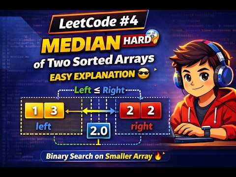LeetCode Problem Solution 4 Median of Two Shorted Arrays using C++ #leetcode #education