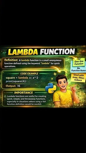 lambda function in python #pythonprogramming #pythonfunctions @CodeWithHarry