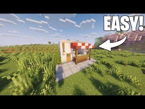 How to Build a Small Shop in Minecraft (Easy Survival Store Tutorial)