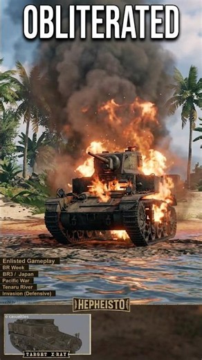 Engineer Obliterates M3 Stuart with Explosion Pack! #enlisted #shorts
