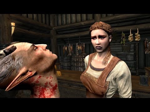 Crusty tries selling a corpse in Skyrim VR