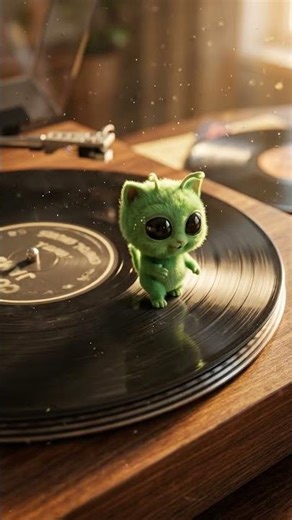 Alien Cat's Vinyl Meltdown 👽💿 | Watch Till the End!