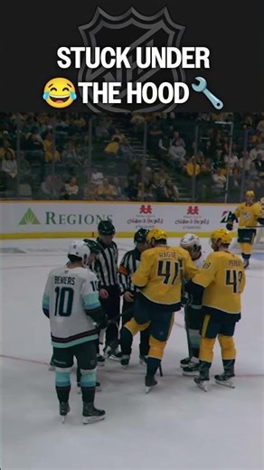 That puck was STUCK 😂👀