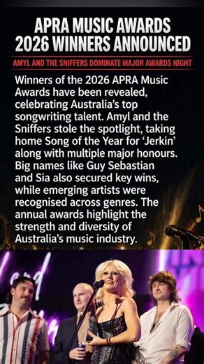 “APRA Music Awards 2026: Big Winners Revealed as Amyl and the Sniffers Shine” #australia #9newsaus