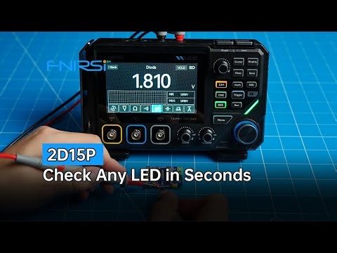 FNIRSI 2D15P Touchscreen 2CH 100MHz Oscilloscope+Multimeter+DDS | How to Quickly Test Different LEDs
