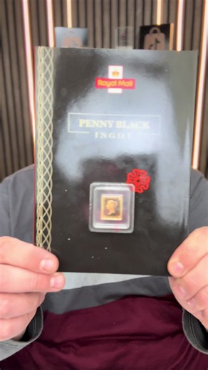 Royal Mail Penny Black 24 Carat Gold Stamp: Limited Edition