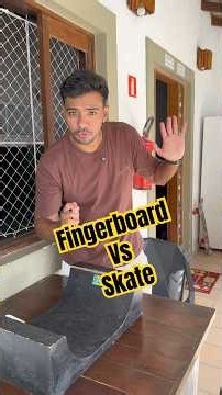 Fingerboard Vs Skate! 😱 #skate #fingerboard #skateboard #skateboarding