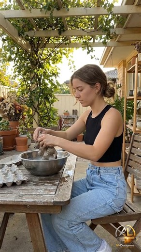 Recycled Egg Cartons to Beautiful Cement Planter