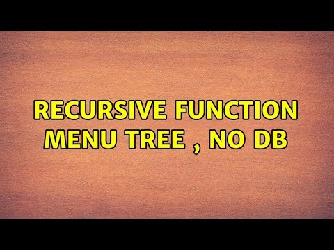 recursive function menu tree , no DB
