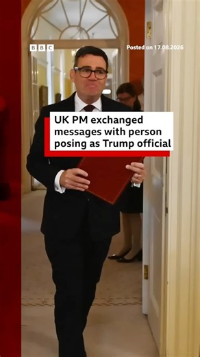 UK PM Andy Burnham exchanged messages with person posing as a White House official. #BBCNews