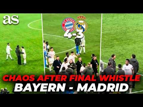 MUNICH MELTDOWN: Real Madrid players CONFRONT REFEREE after Bayern loss