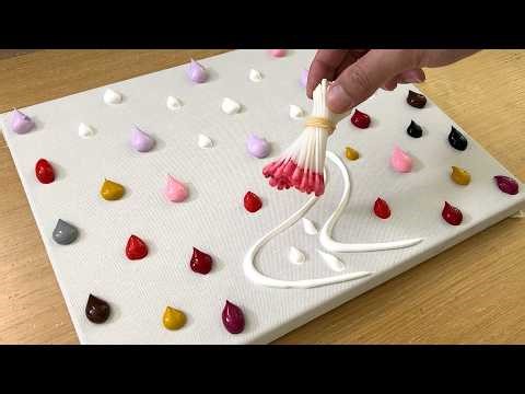 Painting Brilliant Red Forest / Acrylic Painting