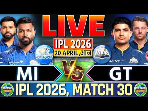 🔴 Live: IPL 2026, MI vs GT, Cricket Live Match Today Score & Commentary, Last 15 Overs
