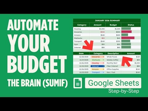 Build an AUTOMATIC BUDGET Tracker in Google Sheets (SUMIF Hack)