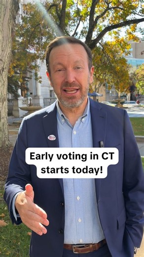 Early voting has started in Connecticut and I voted today at my polling place in Hartford! It’s time for all of us to make our voice heard. To support our favorite candidates and to send a message about Donald Trump’s war and his corruption.