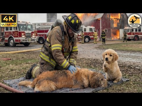 Kind Firefighter Rescues Momma Dog and Puppies – This Story Will Melt Your Heart.