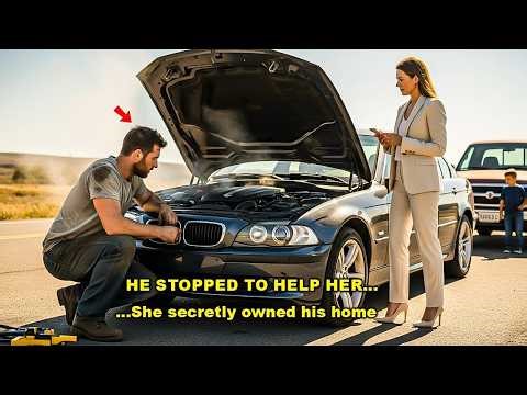 Single Dad Repairs A Car For Stranded Woman — Unaware She's a Billionaire Owning His Mortgage