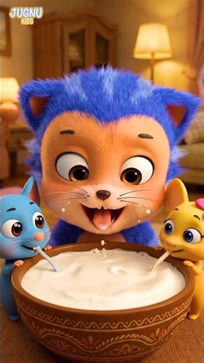 Meow Meow Billi karti Meow Meow Song | Hindi Popular Rhymes For Children #shorts