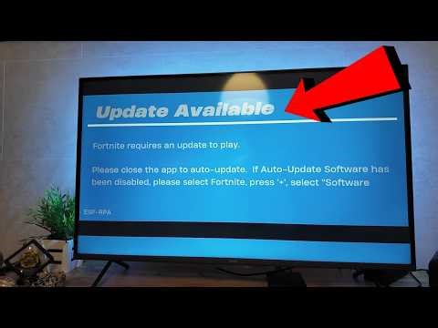 How To Fix Update Available In Fortnite On Nintendo Switch (ESP-RPA)