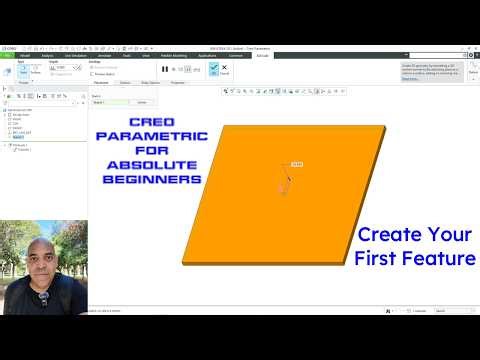 Create Your First Feature - Creo Parametric for Absolute Beginners