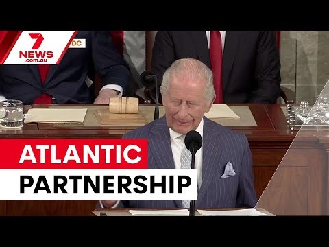 British monarch addresses Congress on shared democratic heritage | 7NEWS