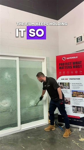 Window Security Test | Safehold Impact Resistant Glass Stands Up to Heavy Force