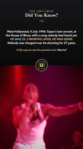Tupac's Last Ever Concert — 2 Months Before He Was Gone (1996)