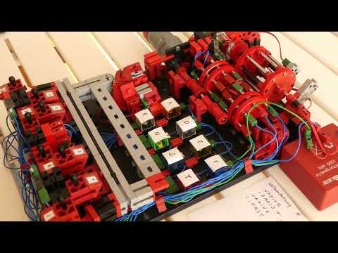 fischertechnik mini Enigma rotary encryption and decryption machine
