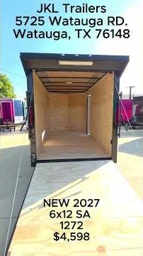 2027 New 6x12 SA Screwless Enclosed Trailer | Blackout | Spoiler Package |.08 Exterior | 1272