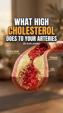 What High Cholesterol Does to Your Body: LDL, HDL, Plaque and Heart Disease Explained (3D Animation)