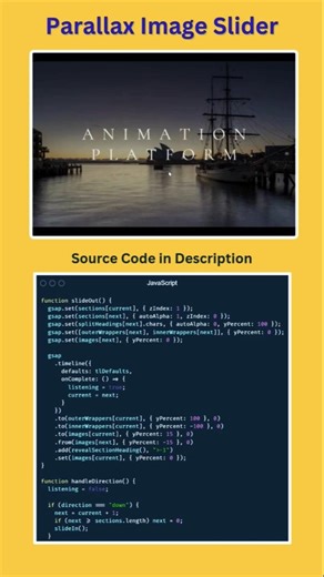 🔥 Image Slider Animation Using HTML, CSS & JavaScript #coding