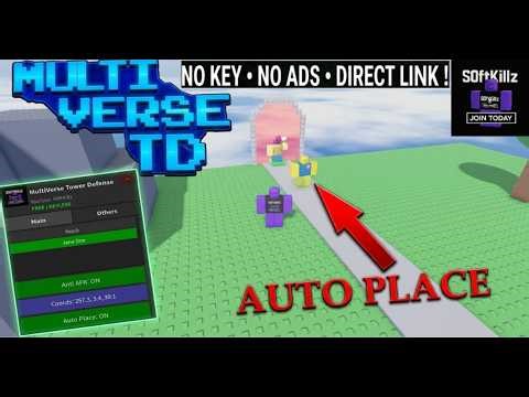 [NO KEY] MultiVerse Tower Defense Script - AUTO PLACE, AUTO UPGRADES, AUTO REPLAY | (FREE)