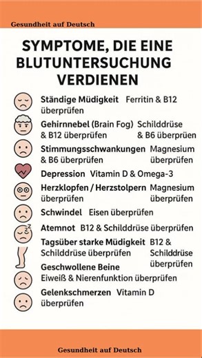 10 Symptome, die eine Blutuntersuchung verdienen