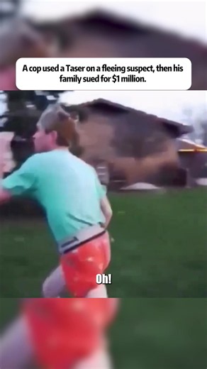 A police officer used a Taser to stop a fleeing suspect, but his family later sued the officer for $1 million.#fypシ゚ #news #usa #crime #court