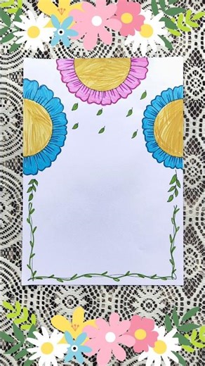 "Simple but Beautiful Project Work | Anyone Can Make This"#shortvideo #diy #frontpage #design
