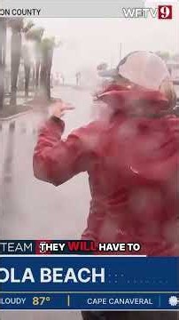 Hurricane Isaias Slams Florida: Reporter Battles Fierce Winds #shorts
