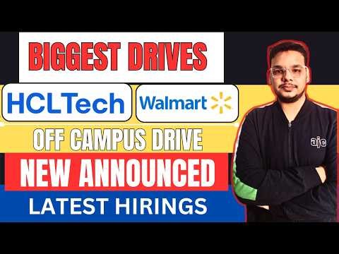 Scaler, Walmart, HclTech Off Campus Drive | 2026, 2025 Batch Hiring | Latest Fresher Jobs