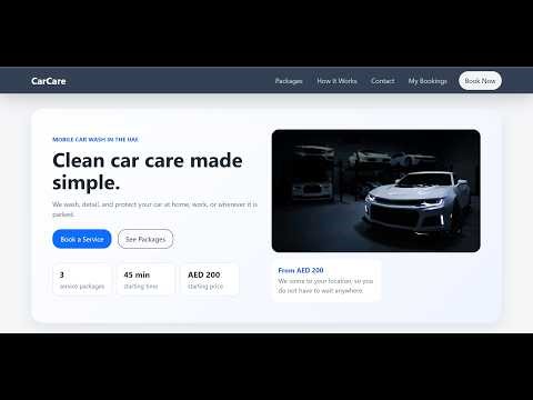 CarCare — Full Stack Web Application Demo | Java Servlets & MySQL
