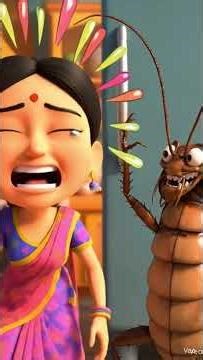 Kitchen War: Woman vs Cockroach 🪳🔥 #animation Funny Video#kuttistory #movie