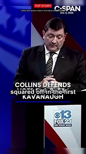 Collins and Jackson Clash in First Maine Senate Debate #shorts