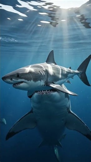 Megalodon vs Great White Shark: The Ultimate Size Comparison 🦈🌊