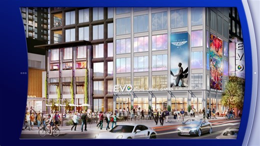 Hookey luxury movie theater, bowling alley and arcade opens today in the Nashville Yards Development